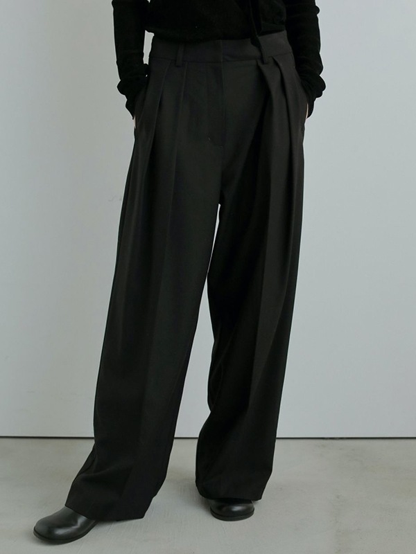 anuke ����̡���  Tuck Wide Pants 62520724 /����󥻥������Բľ��� �������ˤ�15���ޤ�¨��ȯ��(���˰ʳ�)��