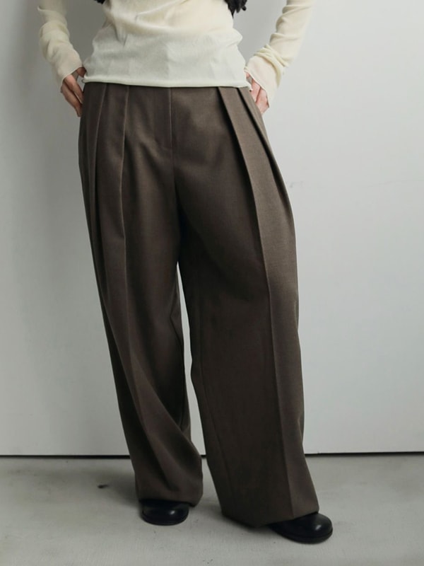 anuke ����̡���  Tuck Wide Pants 62520724 /����󥻥������Բľ��� �������ˤ�15���ޤ�¨��ȯ��(���˰ʳ�)��