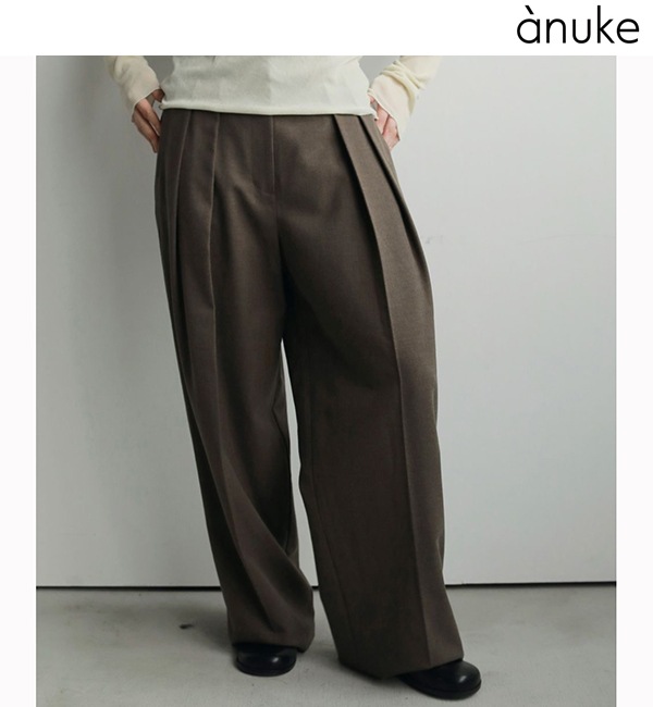 anuke ����̡���  Tuck Wide Pants 62520724 /����󥻥������Բľ��� �������ˤ�15���ޤ�¨��ȯ��(���˰ʳ�)��