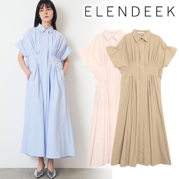 期間限定15%OFF】ELENDEEK エレンディーク FRONT TUCKED OVER SH OP