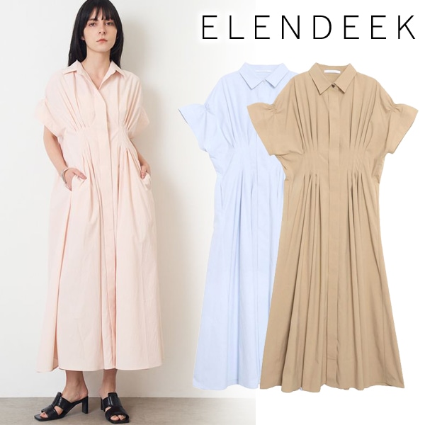 期間限定15%OFF】ELENDEEK エレンディーク FRONT TUCKED OVER SH OP