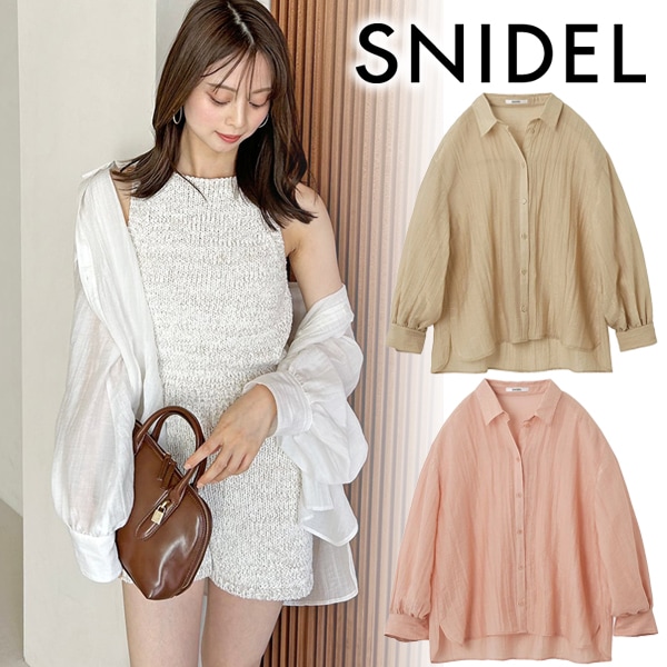 激安価格の 期間限定10%OFF】SNIDEL スナイデル SWFB254038 シアーシャツ トップス