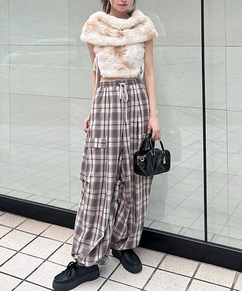 スナイデル　snidel レイヤードデザインパンツ　2025 新作 ベージュ レイヤードデザインパンツ（デニムパンツ）｜SNIDEL（スナイデル）の