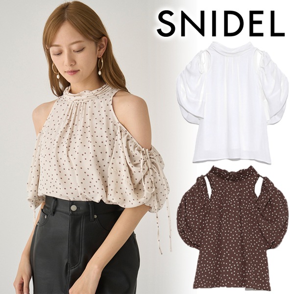 期間限定10%OFF/SNIDEL スナイデル/2wayボリュームスリーブブラウス