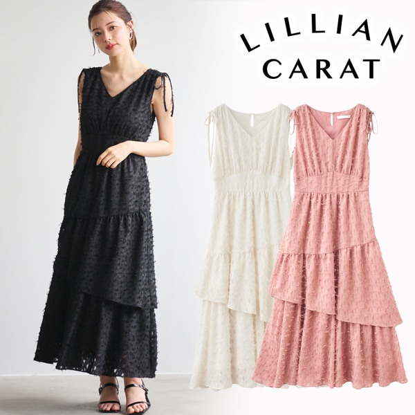 LILLIAN CARAT リリアンカラット ワンピース 1サイズ 中古・古着通販】LILLIAN CARAT (リリアンカラット) ギャザー