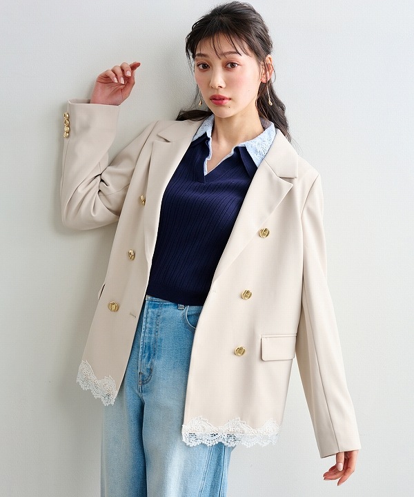 SOLD OUT】LILLIAN CARAT リリアンカラット レースヘムダブル 