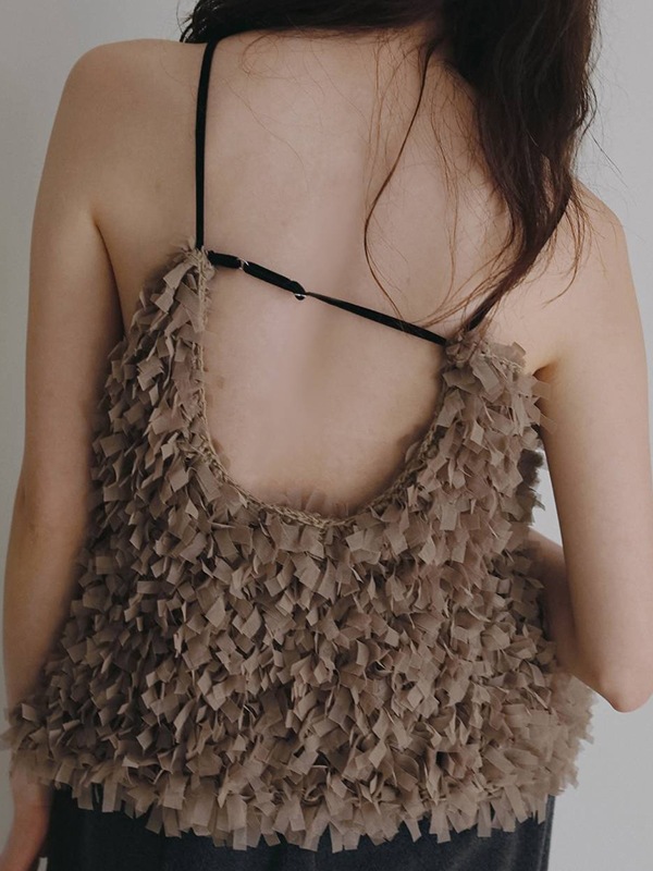 anuke ����̡���  Tulle Fringe Camisole 62620528  /����󥻥������Բľ��� �������ˤ�15���ޤ�¨��ȯ��(���˰ʳ�)��