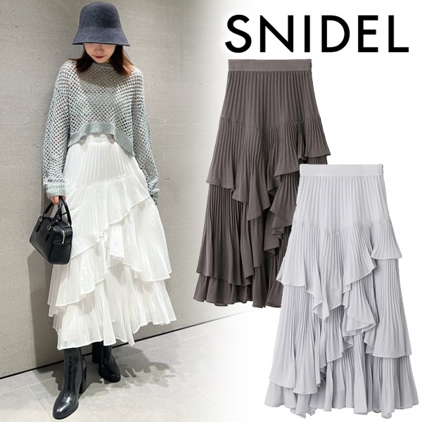 SNIDEL プリーツティアードスカート プリーツティアードスカート