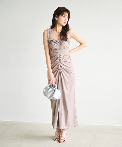 SOLD OUT】COCODEAL ココディール カップ付きフリルキャミワンピース 