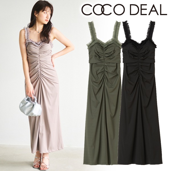 SOLD OUT】COCODEAL ココディール カップ付きフリルキャミワンピース 