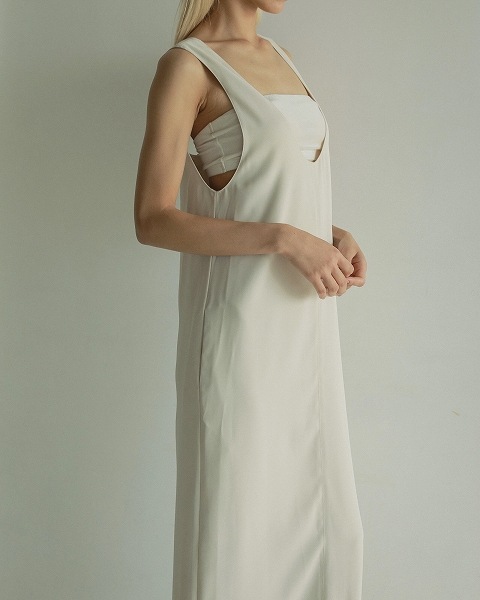 anuke アンヌーク Twill Uneck Onepiece 62510306 /キャンセル返品不可