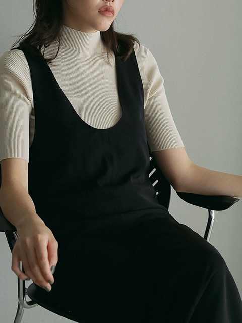 anuke アンヌーク Twill Uneck Onepiece 62510306 /キャンセル返品不可