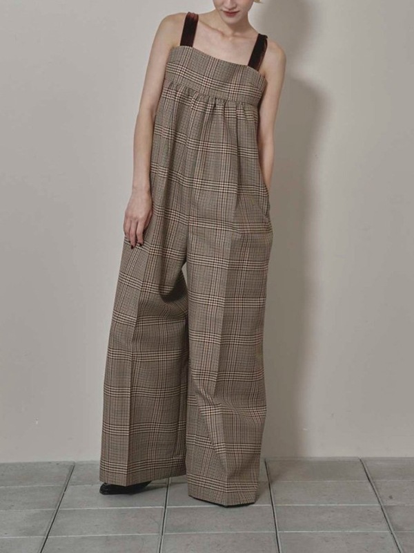 【新品未使用】todayful Check Wide Combinaison Check Wide Combinaison（オールインワン）｜TODAYFUL（トゥデイ