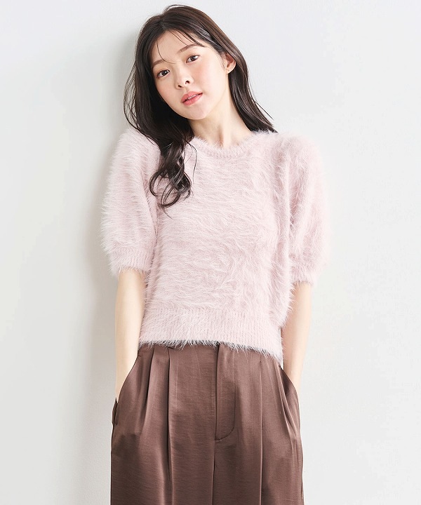 【タグ付き新品未使用】フェティコ パフスリーブ トップス 6.3万☆新品タグ付FETICOフェティコローズジャガードパフスリーブ