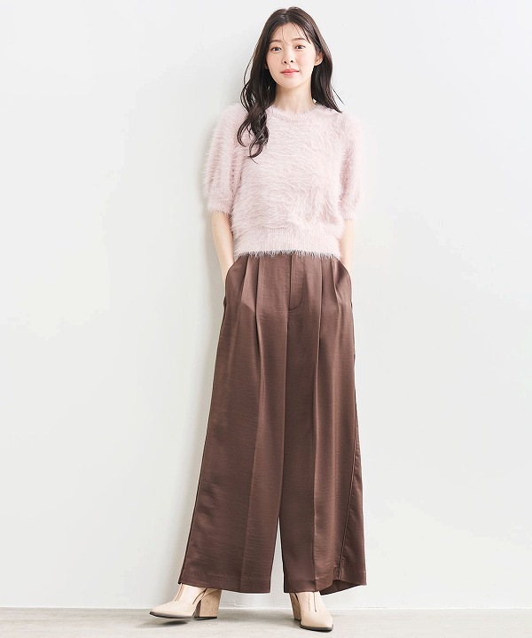 SOLD OUT】COCODEAL ココディール パフスリーブフェザーニットトップス