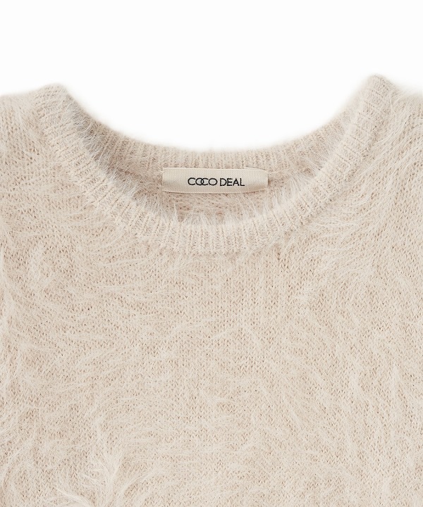 SOLD OUT】COCODEAL ココディール パフスリーブフェザーニット