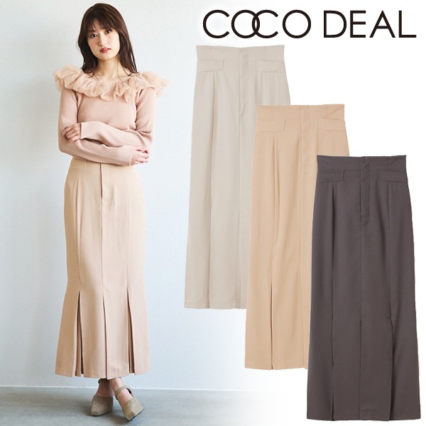 SOLD OUT】COCODEAL ココディール ハイウエストプリーツデザイン  