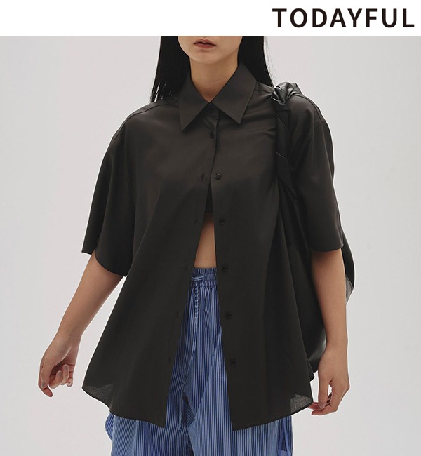 TODAYFUL �ȥ��ǥ��ե�  Silk100% Halfsleeve Shirts 12520413 /����󥻥������Բľ��ʡ������ˤ�15���ޤ�¨��ȯ��(���˰ʳ�)��