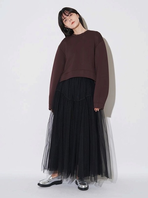 期間限定10%OFF】ELENDEEK エレンディーク CURVE LINE TULLE SK