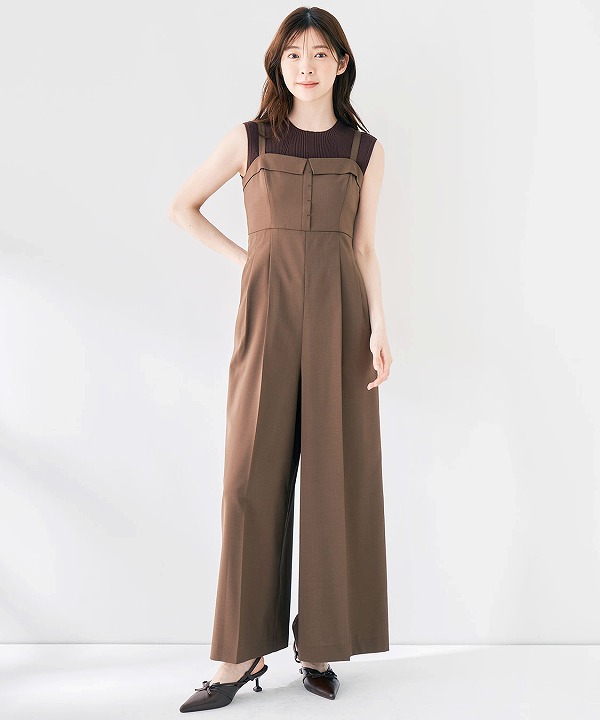 COCO DEAL バックリブサロペット サイズ1 COCODEAL ココディール 比翼デザインワイドサロペット 75515503