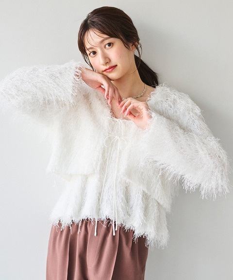 COCO DEAL フラッフィーリボンボレロ・キャミソールセット(アイボリー) SALE50%OFF】COCODEAL ココディール フラッフィーリボンボレロ