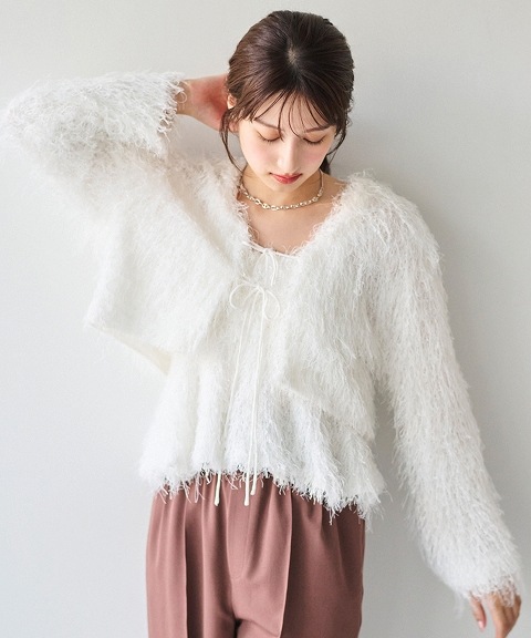 COCO DEAL フラッフィーリボンボレロ・キャミソールセット(アイボリー) SALE50%OFF】COCODEAL ココディール フラッフィーリボンボレロ