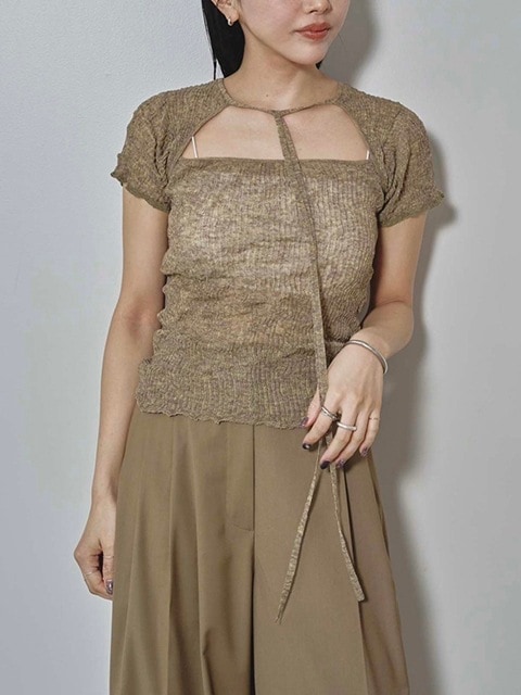 トップス todayful 2way Sheer Knittops TODAYFUL(トゥデイフル) / Life's online store（ライフズ