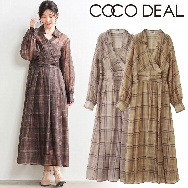 SALE60%OFF】COCODEAL ココディール チェックシャツワンピース