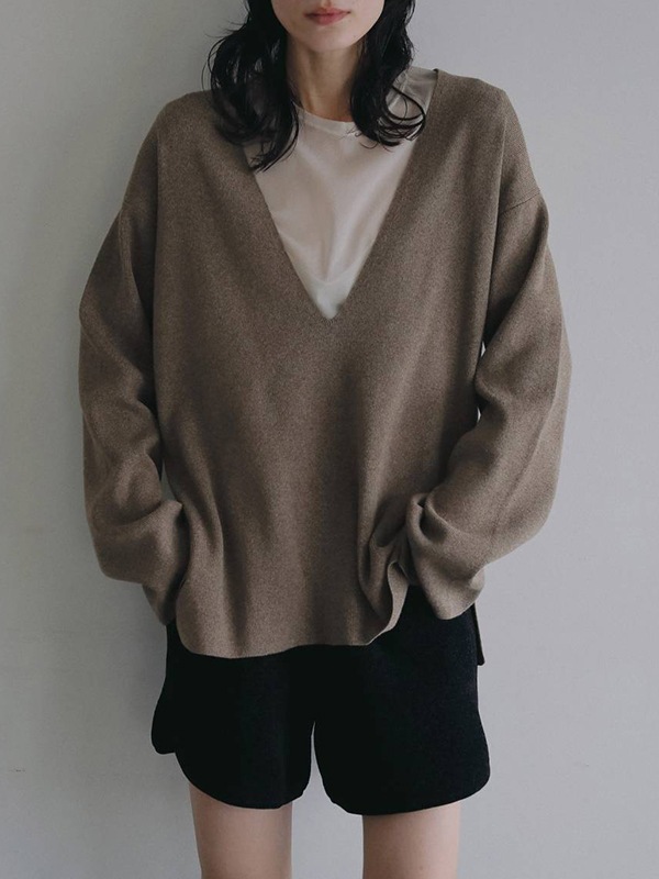 ��SOLD OUT��anuke ����̡���  Deep Vneck Knit 62620525 ����󥻥������Բľ��ʡ������ˤ�15���ޤ�¨��ȯ��(���˰ʳ�)��