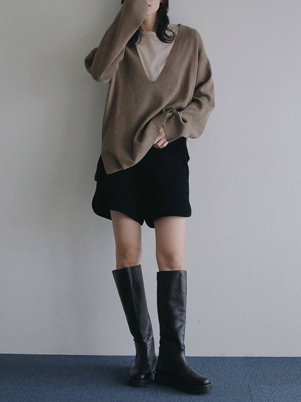 ��SOLD OUT��anuke ����̡���  Deep Vneck Knit 62620525 ����󥻥������Բľ��ʡ������ˤ�15���ޤ�¨��ȯ��(���˰ʳ�)��