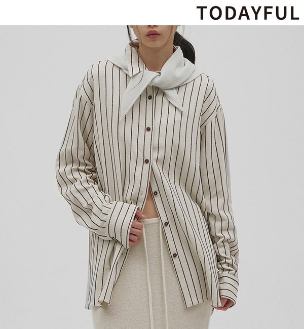 ��ͽ���ʡ�TODAYFUL �ȥ��ǥ��ե�  Jacquard Stripe Shirts 12620408 11������12��������ͽ�� /����󥻥������Բľ���