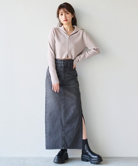 SALE40%OFF】COCODEAL ココディール リブハイネックジップ