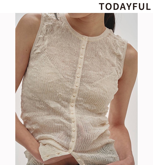 TODAYFUL トゥデイフル 2way Sheer Knitvest 12610523 /キャンセル返品