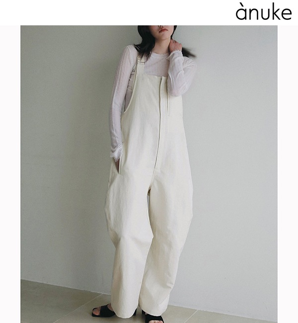 anuke ����̡���  Cotton Wide Salopette 62620304 ����󥻥������Բľ��� �������ˤ�15���ޤ�¨��ȯ��(���˰ʳ�)��