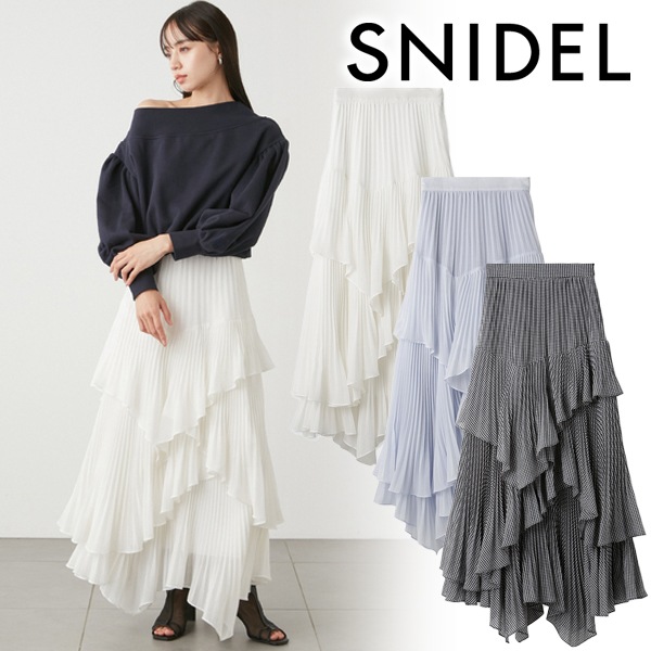 snidel プリーツティアードスカート