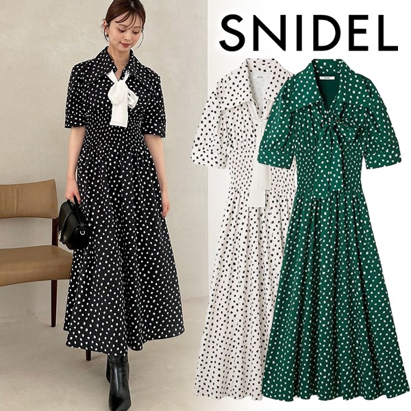 ��SALE50%OFF��SNIDEL ���ʥ��ǥ�  �ɥåȥܥ���������ĥ��ԡ��� SWFO254173 /����󥻥������Բľ��ʡ������ˤ�15���ޤ�¨��ȯ��(���˰ʳ�)��