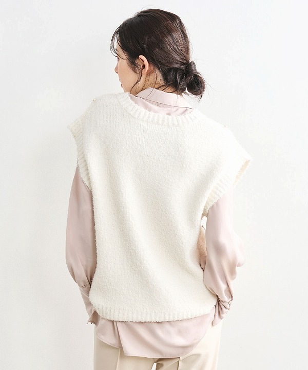 SALE50%OFF】COCODEAL ココディール ビジューニットベスト 75631254