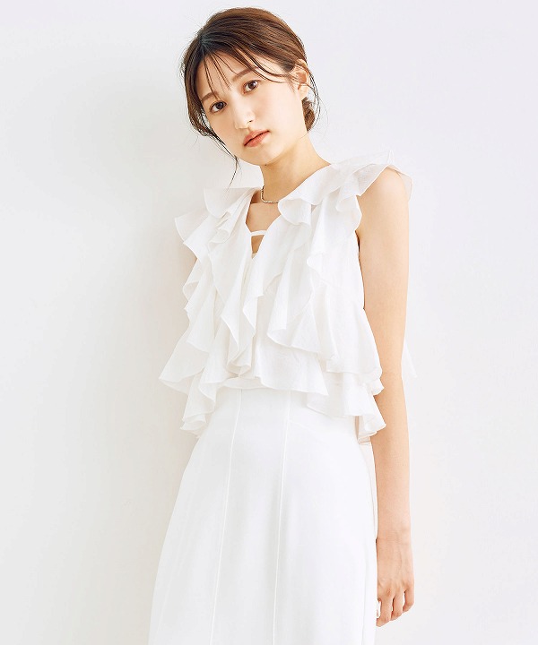 ココディール COCODEAL ラッフルフリルブラウス SOLD OUT】COCODEAL ココディール ラッフルフリルブラウス