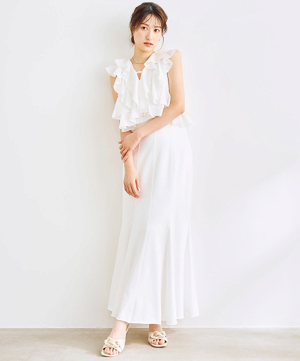 SOLD OUT】COCODEAL ココディール ラッフルフリルブラウス