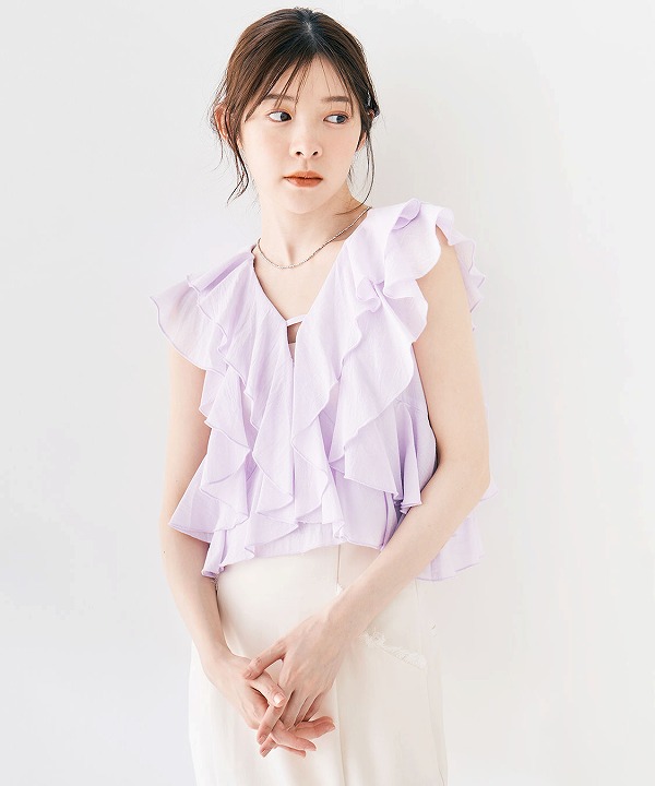 ココディール COCODEAL ラッフルフリルブラウス SOLD OUT】COCODEAL ココディール ラッフルフリルブラウス