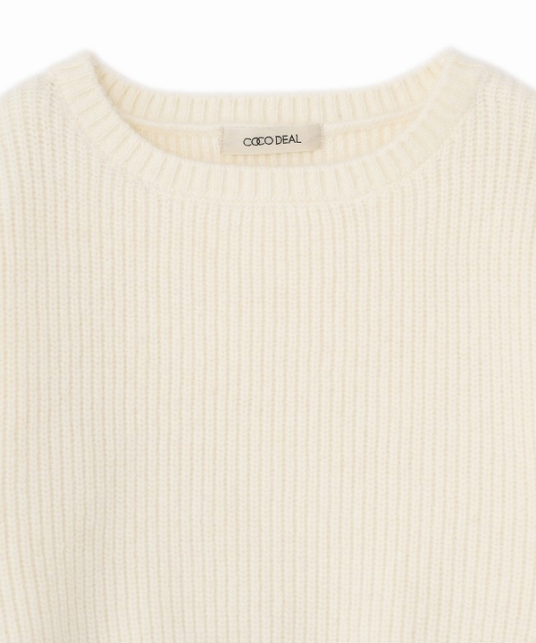 COCODEAL ココディール ペプラムブラウス×パフスリーブニットセット