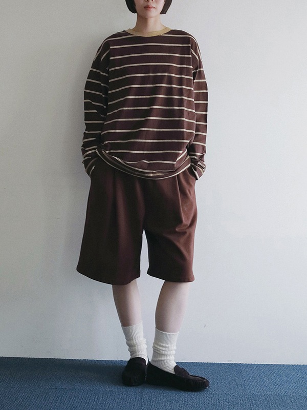 anuke ����̡���  Border Loose Long T-shirts 62620620  /����󥻥������Բľ��� �������ˤ�15���ޤ�¨��ȯ��(���˰ʳ�)��