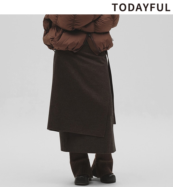 ��ͽ���ʡ�TODAYFUL �ȥ��ǥ��ե�  Wool Wrap Skirt 12620806 11������12��������ͽ�� /����󥻥������Բľ���