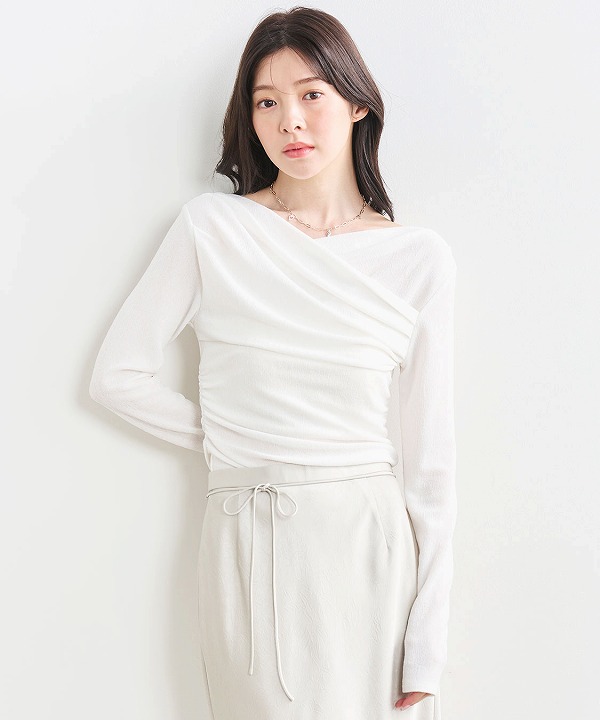 COCODEAL ココディール オフショルタックカットソートップス