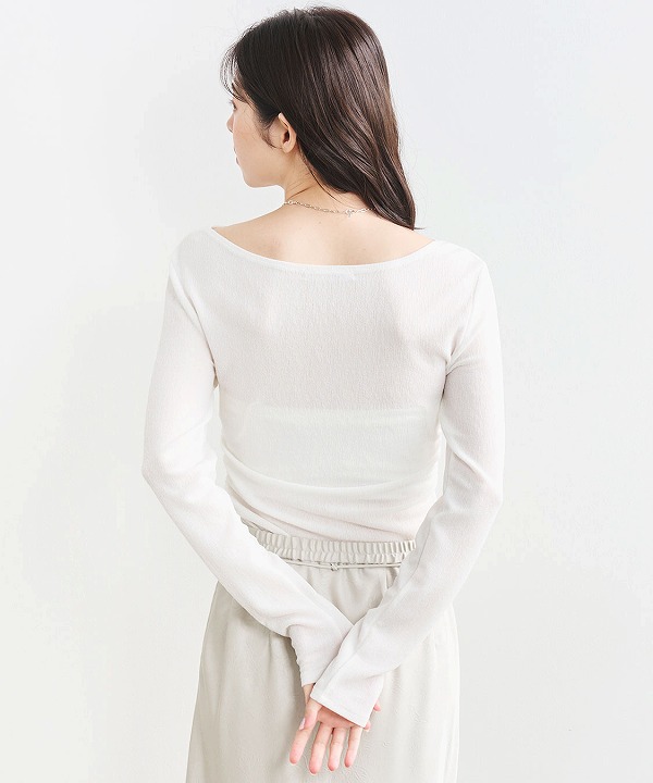 即完 ココディール 新品タグ付 オフショルタックカットソートップス ネイビー COCODEAL ココディール オフショルタックカットソートップス