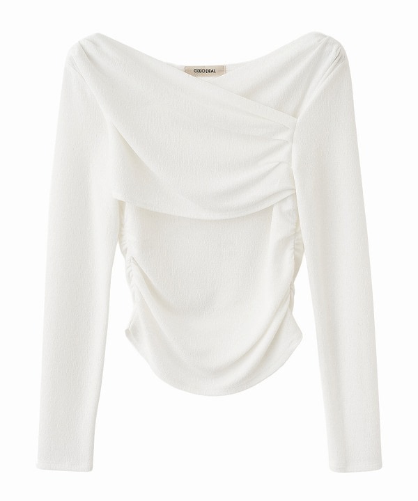 COCODEAL ココディール オフショルタックカットソートップス