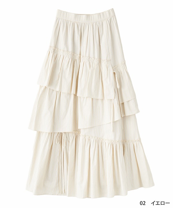SALE50%OFF】LILLIAN CARAT リリアンカラット ストライプティアード