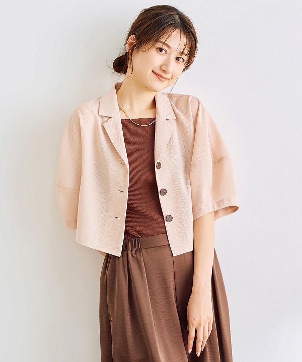 COCODEAL ココディール ランタンスリーブメッシュブラウス