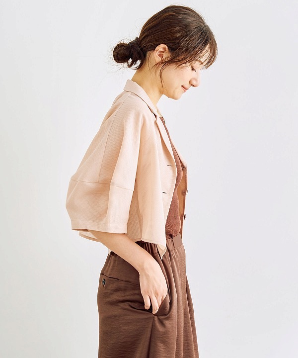 COCODEAL ココディール ランタンスリーブメッシュブラウス