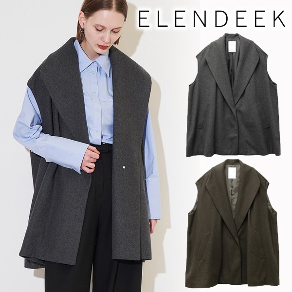 期間限定10%OFF】ELENDEEK エレンディーク OVER SIZE SLEEVELESS